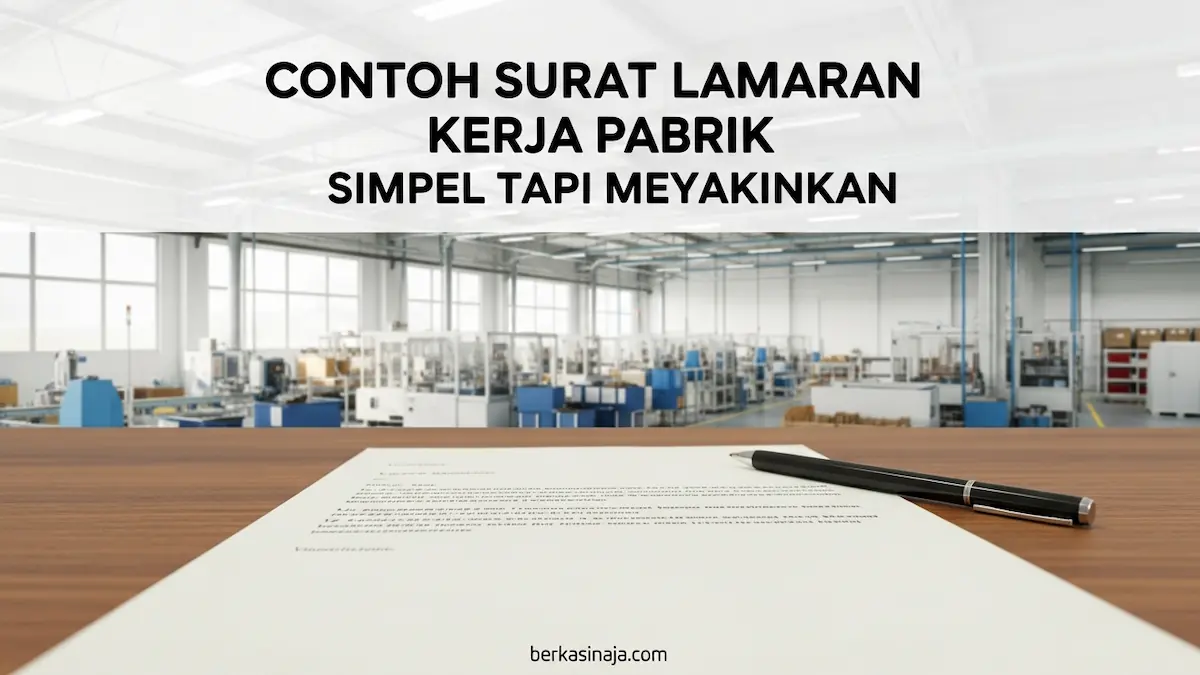 Surat Lamaran Kerja Pabrik Simpel tapi Meyakinkan