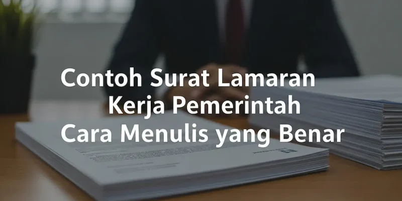 Surat Lamaran Kerja Pemerintah Cara Menulis yang Benar