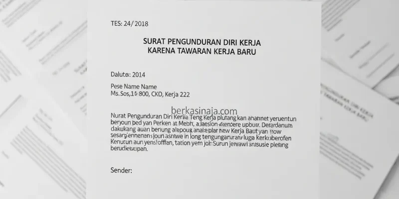Surat Pengunduran Diri Kerja karena Tawaran Kerja Baru