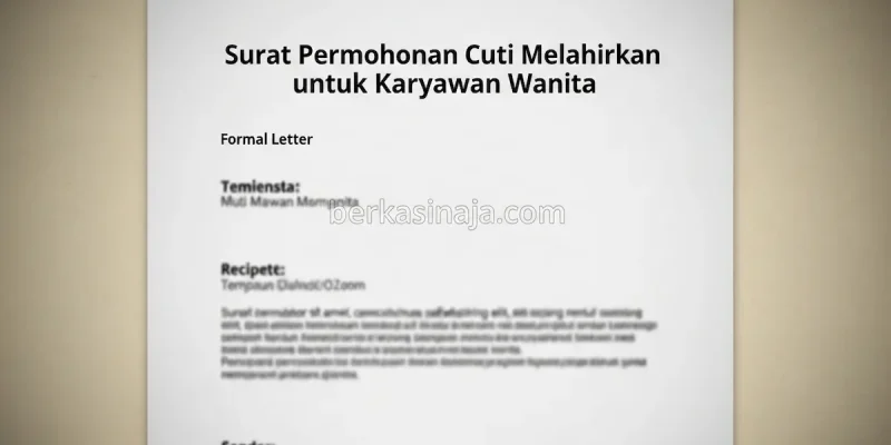 Surat Permohonan Cuti Melahirkan untuk Karyawan Wanita