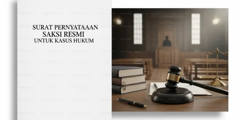 Surat Pernyataan Saksi Resmi untuk Kasus Hukum