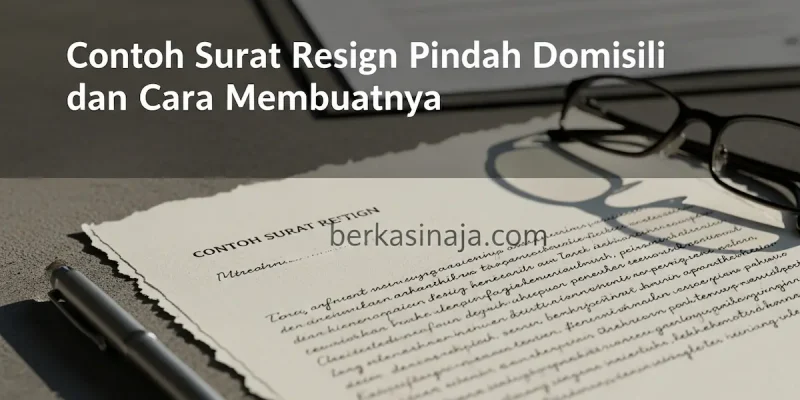 Surat Resign Pindah Domisili Contoh dan Cara Membuatnya