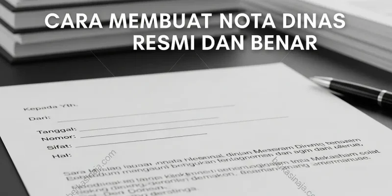 Cara Membuat Nota Dinas Resmi dan Benar