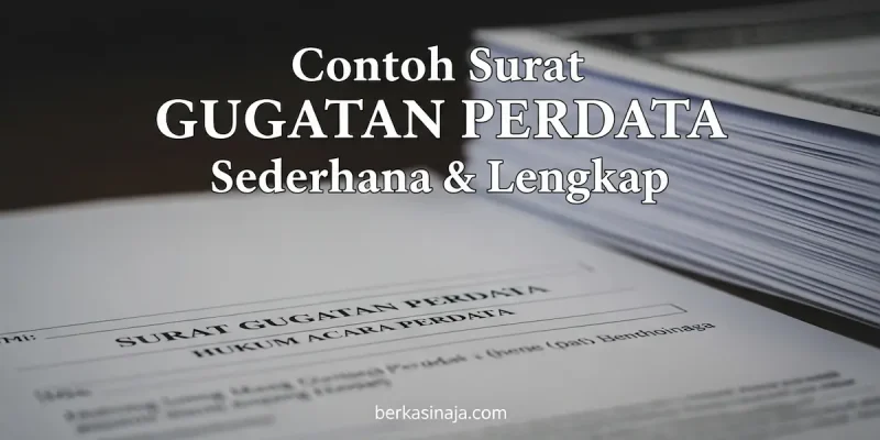 Contoh Surat Gugatan Perdata Sederhana & Lengkap