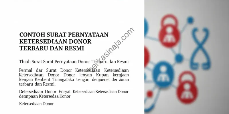 Contoh Surat Pernyataan Donor Terbaru dan Resmi