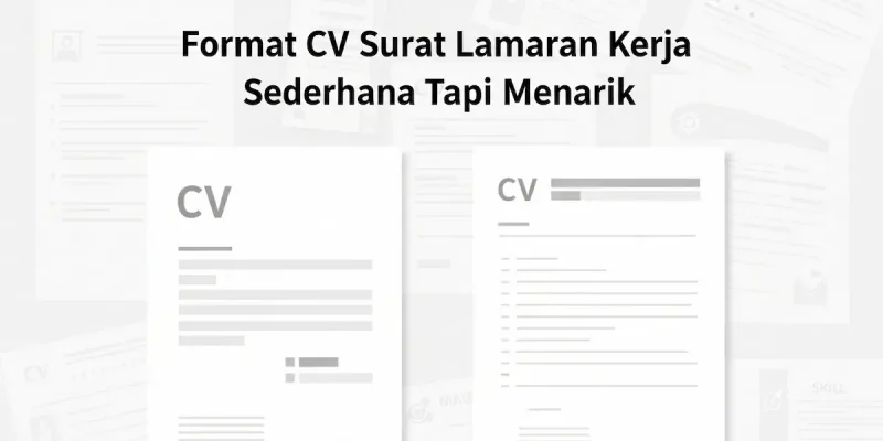 Format CV Lamaran Kerja Sederhana Tapi Menarik