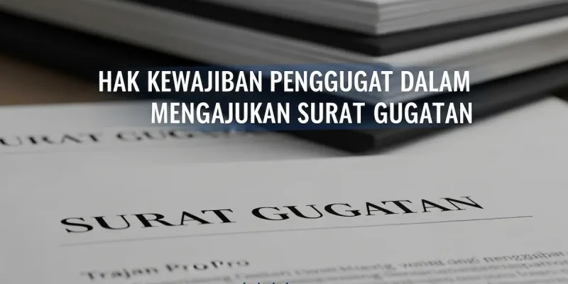 Hak Kewajiban Penggugat dalam Mengajukan Surat Gugatan