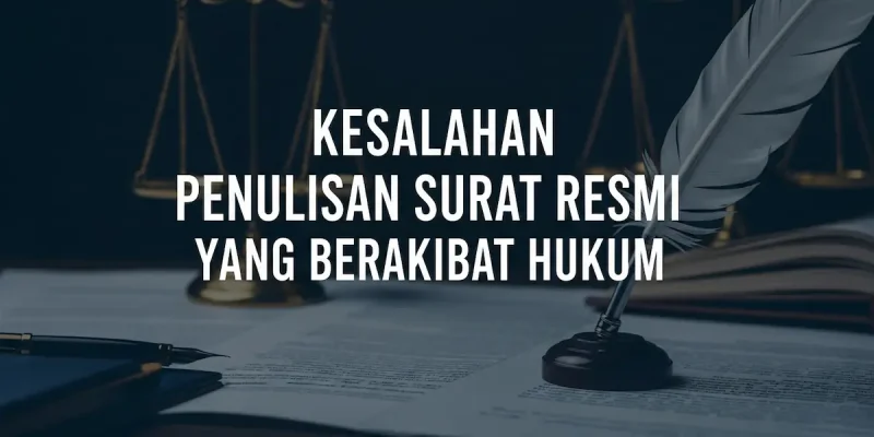 Kesalahan Penulisan Surat Resmi yang Berakibat Hukum