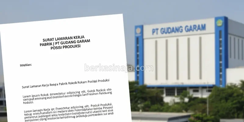 Lamaran Kerja Pabrik Rokok PT Gudang Garam Posisi Produksi