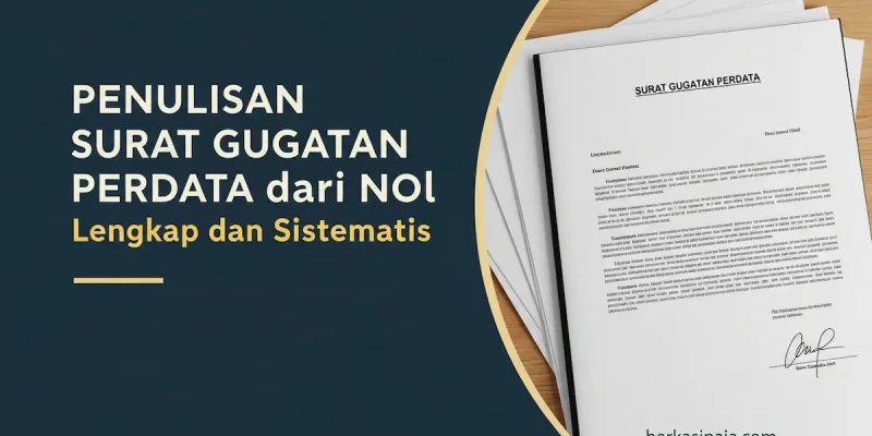 Penulisan Surat Gugatan Perdata dari Nol Lengkap dan Sistematis