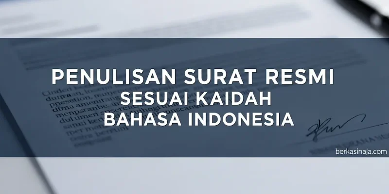 Penulisan Surat Resmi Sesuai Kaidah Bahasa Indonesia