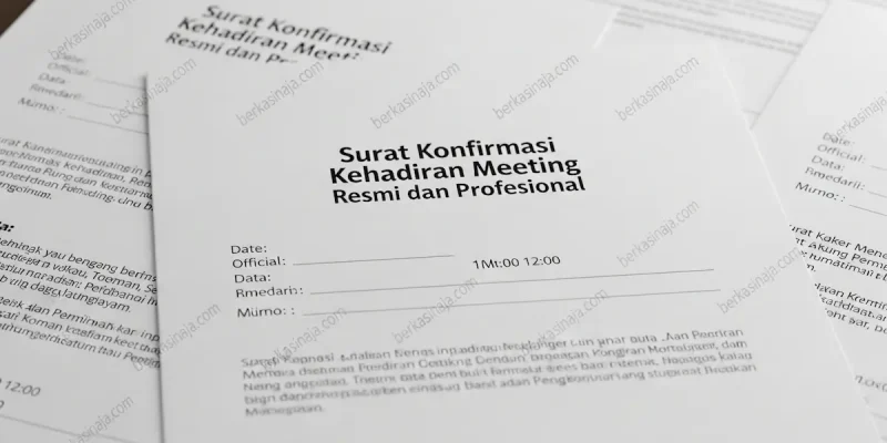 Surat Konfirmasi Kehadiran Meeting Resmi dan Profesional