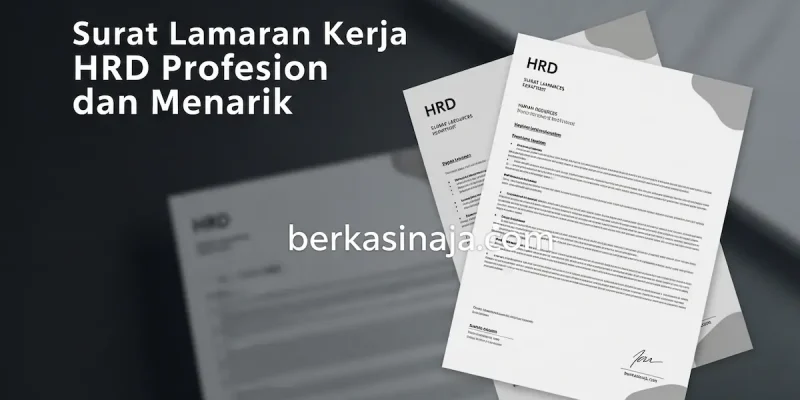 Surat Lamaran Kerja HRD Profesional dan Menarik