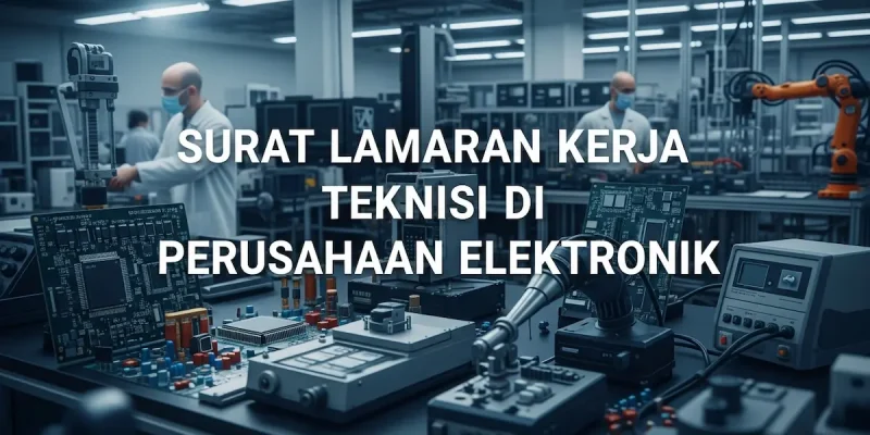 Surat Lamaran Kerja Teknisi di Perusahaan Elektronik