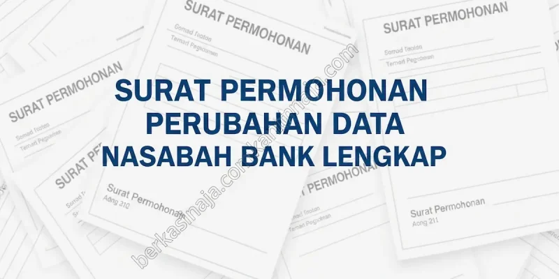 Surat Permohonan Perubahan Data Nasabah Bank Lengkap