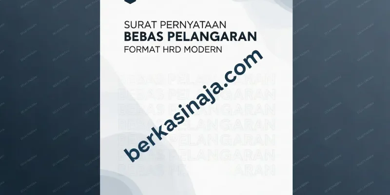 Surat Pernyataan Bebas Pelanggaran Format HRD Modern