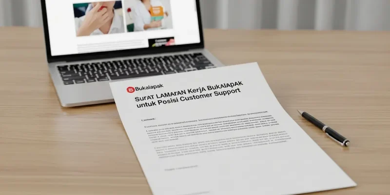 Surat lamaran kerja Bukalapak untuk Posisi Customer Support