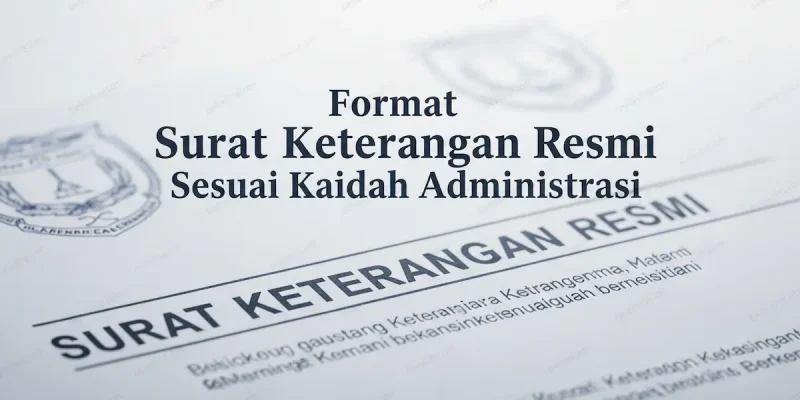 Format Surat Keterangan Resmi Sesuai Kaidah Administrasi