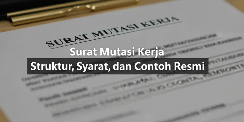 Surat Mutasi Kerja Struktur, Syarat, dan Contoh Resmi