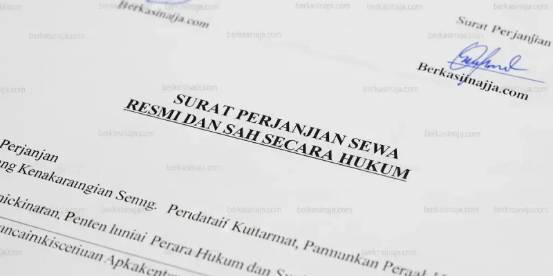 Surat Perjanjian Sewa Resmi dan Sah Secara Hukum